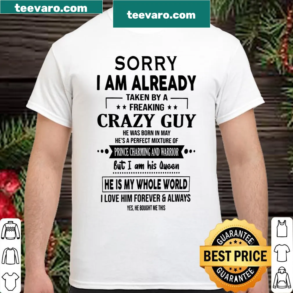 Sentimental shirt declaring love for a May-born partner