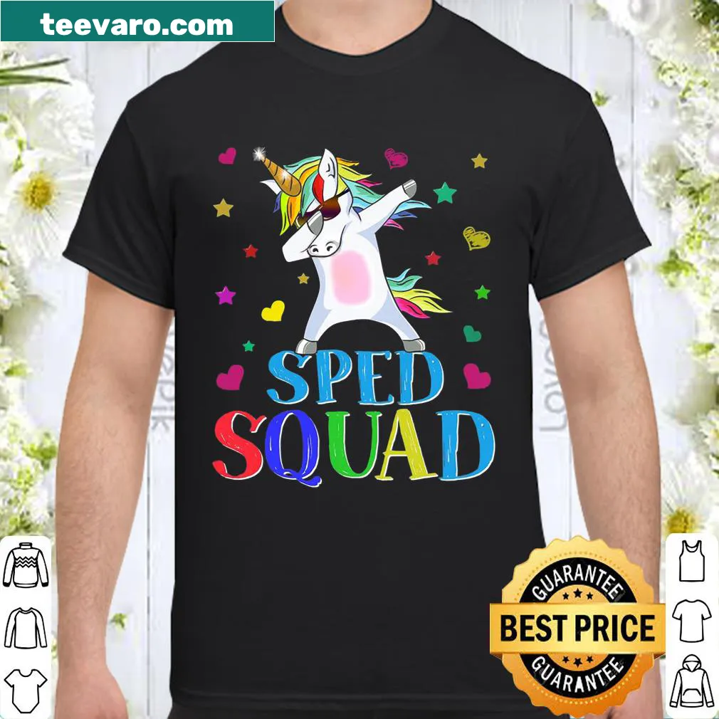 Special education teacher shirt with unicorn and dab illustration