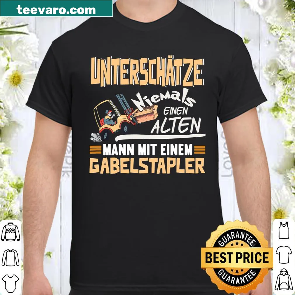 Bold shirt celebrating forklift drivers with professional text
