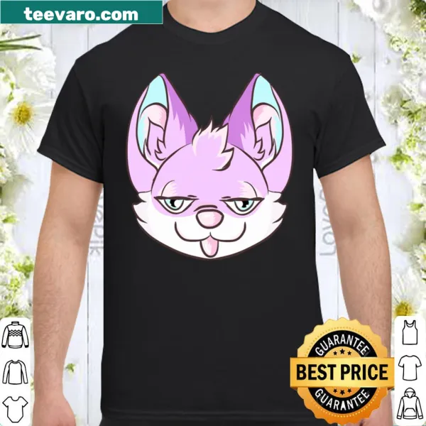 Edgy pullover featuring a stoned Menhera anime wolf illustration