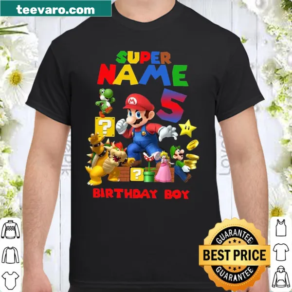 Custom Super Mario family birthday shirts