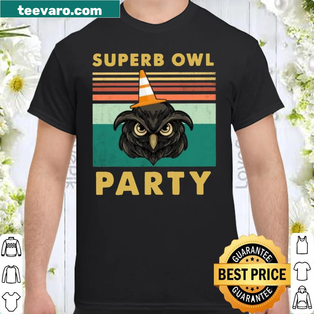 Vintage-style tee featuring a funny owl party phrase