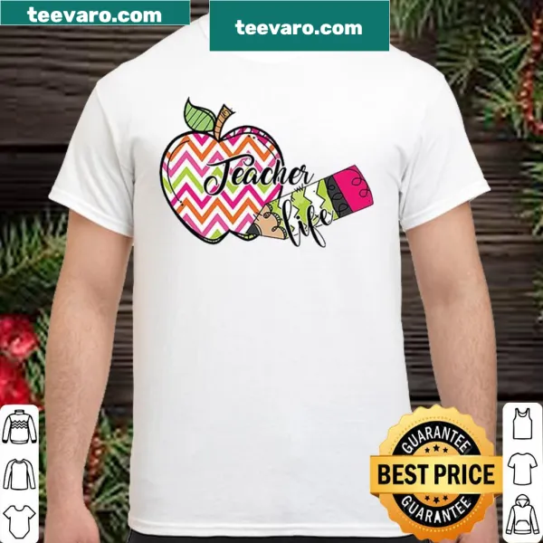 Charming shirt with 'Teacher Life' design celebrating educators