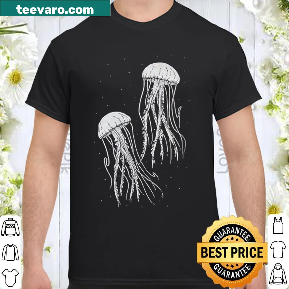 Playful jellyfish illustration on a fun shirt design