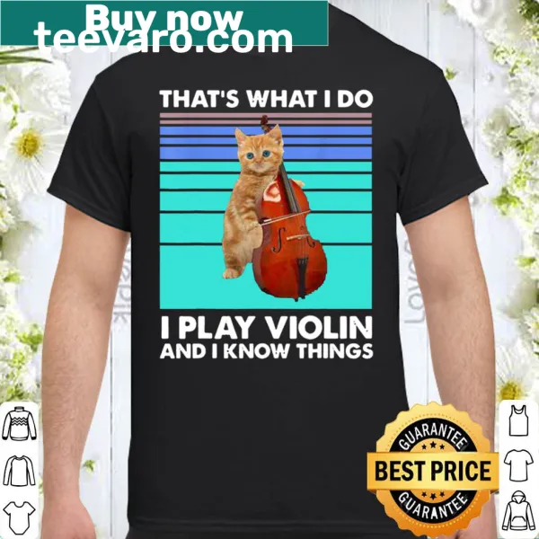 Playful shirt for violinists with a humorous phrase and design.