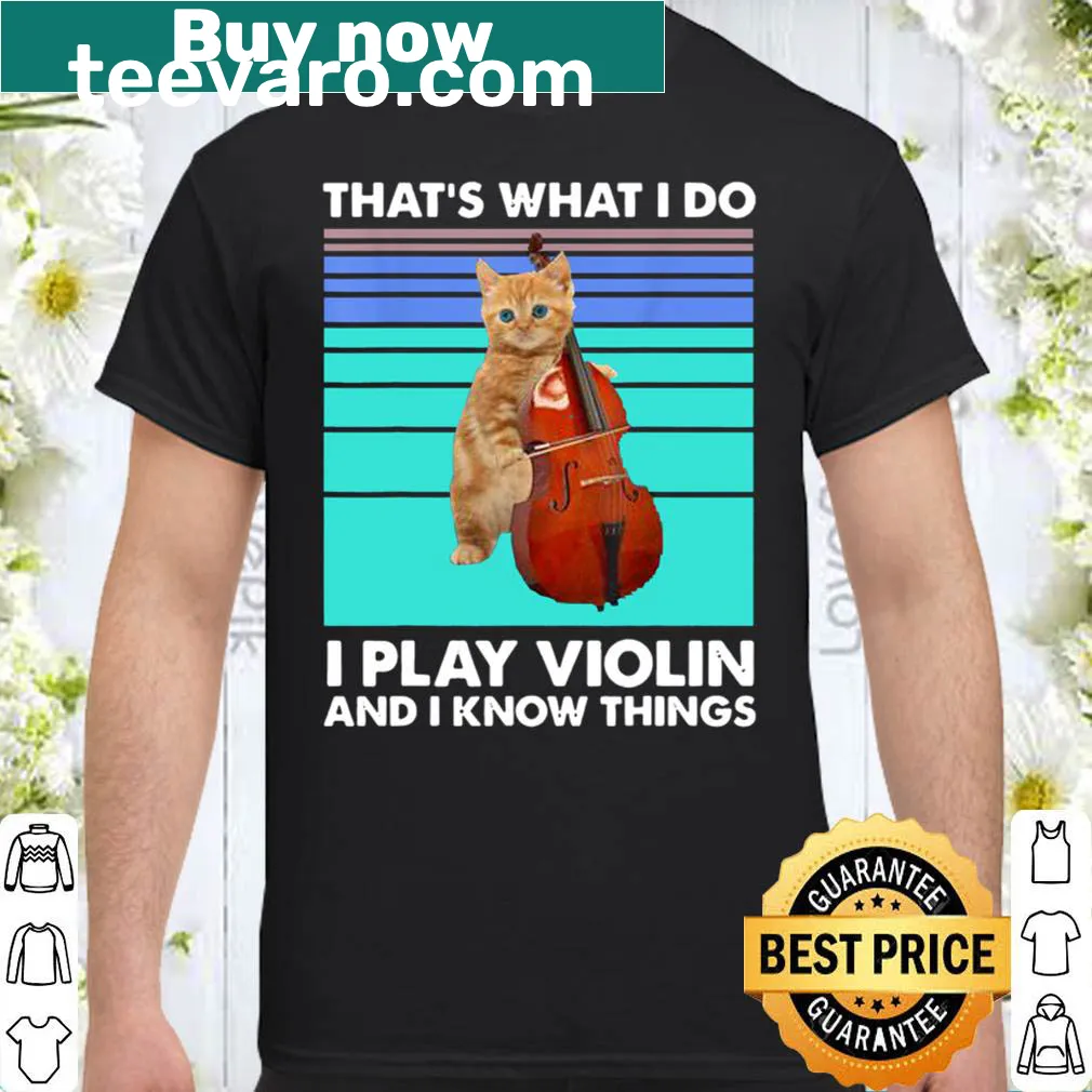 Playful shirt for violinists with a humorous phrase and design.