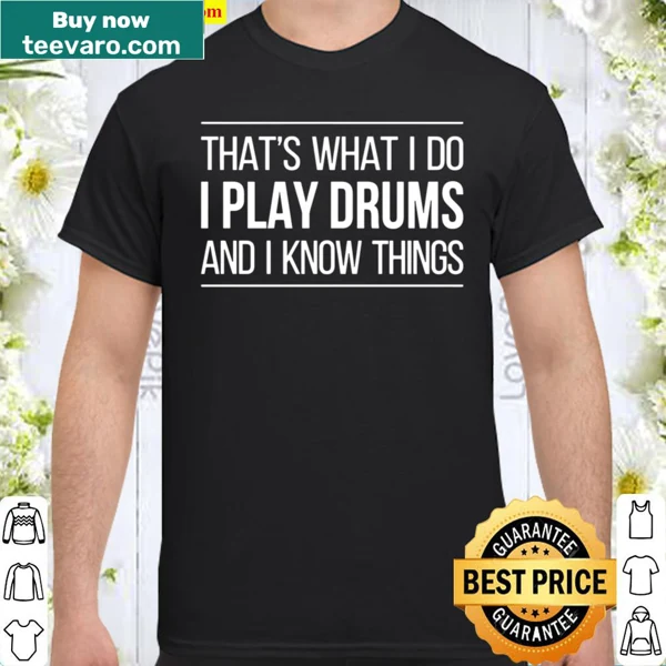 Drummer humor shirt with playful typography