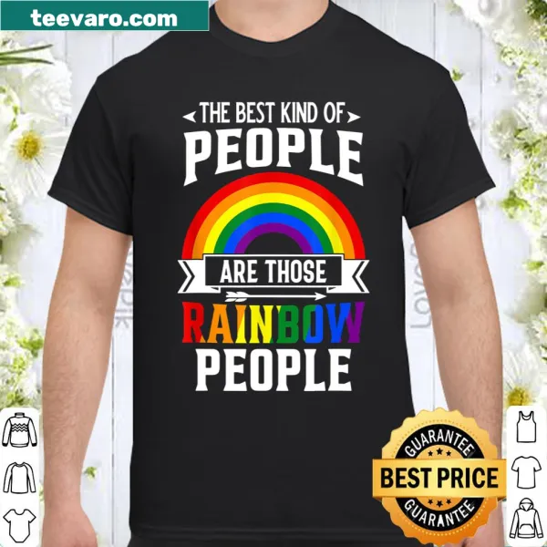 Celebratory LGBTQ+ shirt with rainbow-themed message