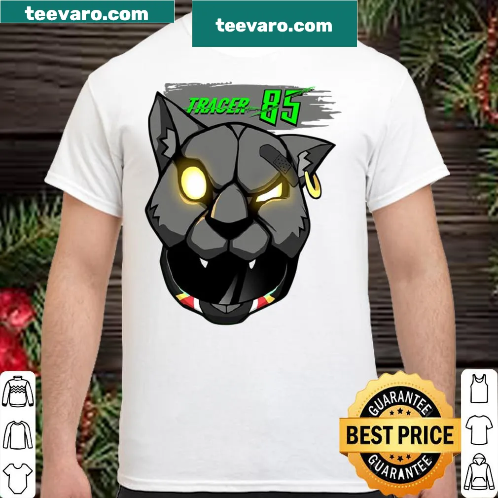 Gaming-themed shirt featuring Tracer design for fans.