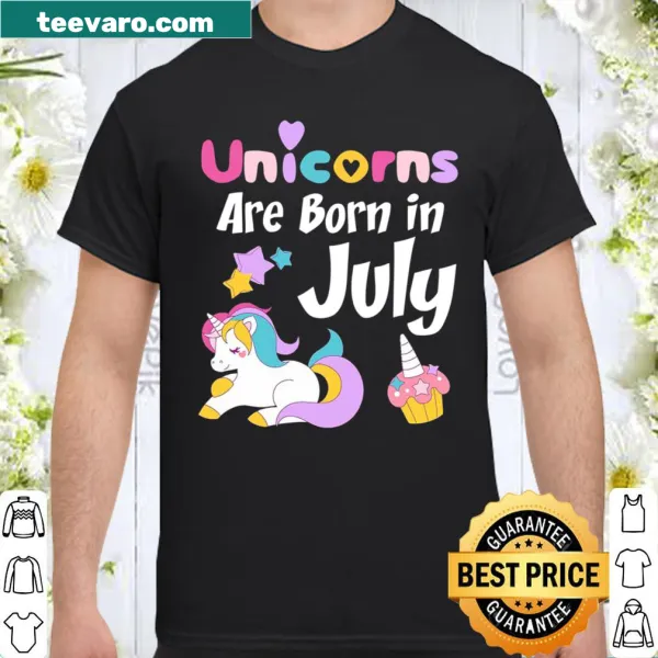 Cute birthday shirt with a unicorn graphic and text