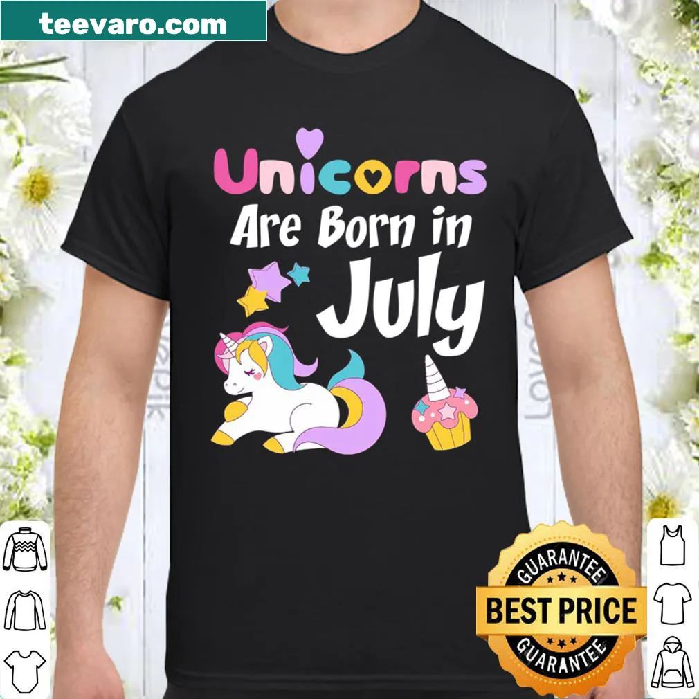 Cute birthday shirt with a unicorn graphic and text