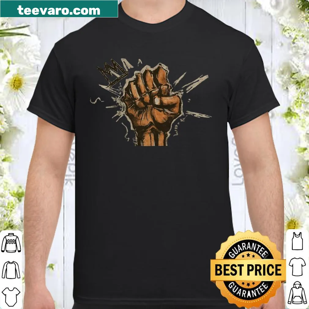 Shirt promoting unity and peace messages.