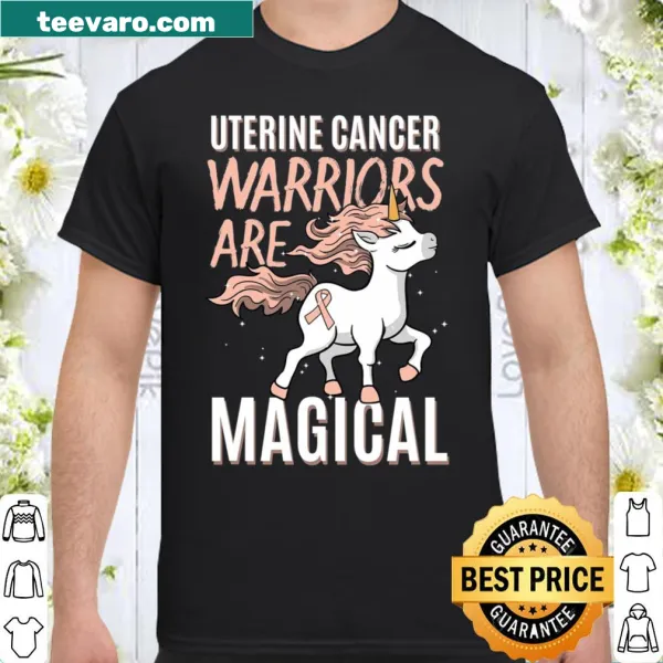 Inspirational shirt with 'Warriors Are Magical' text for cancer awareness