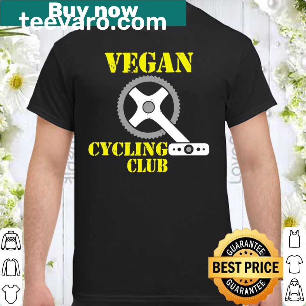 Text shirt promoting a vegan cycling club