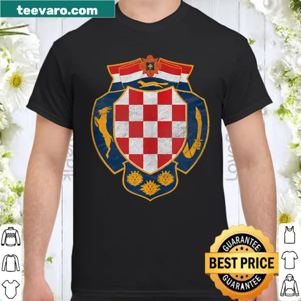 Distressed vintage Croatian coat of arms shirt