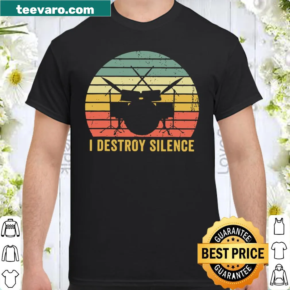 Vintage distressed drummer t-shirt with a funny slogan