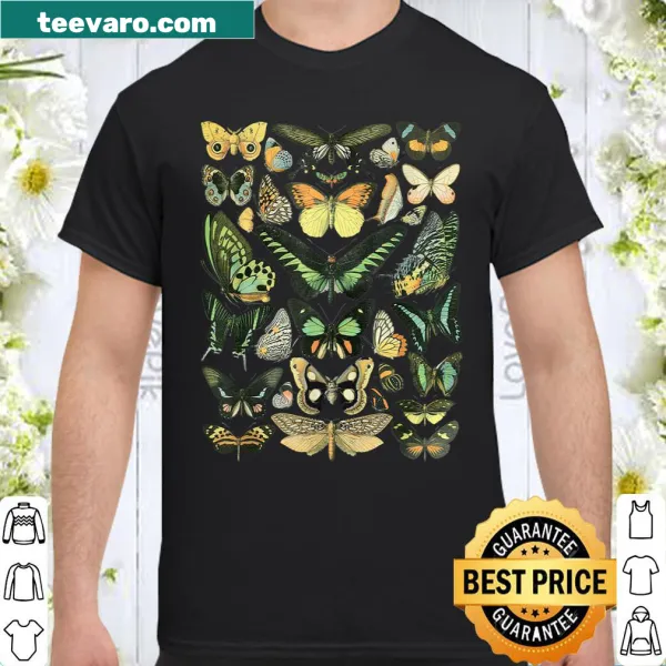 Vintage butterfly chart illustration shirt