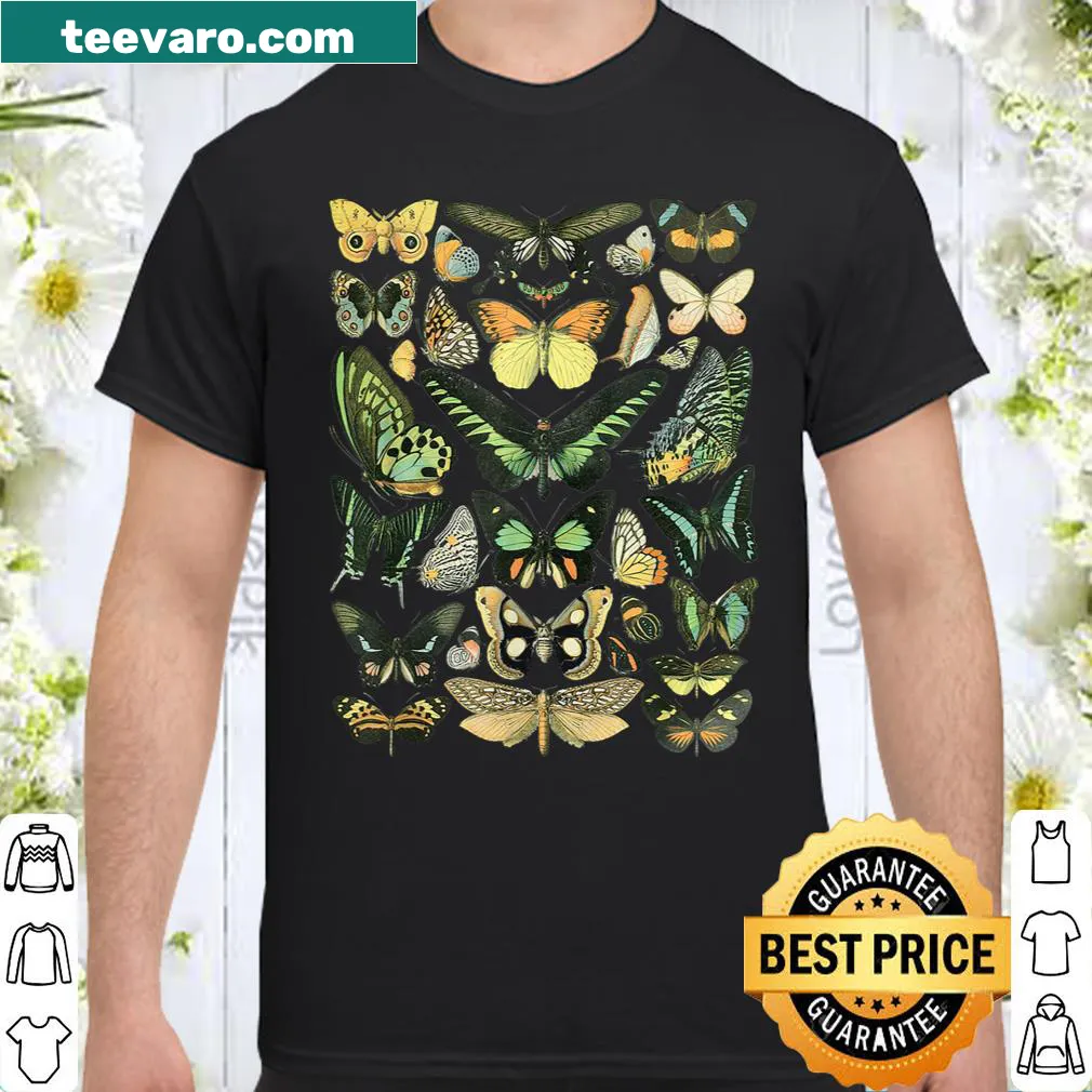 Vintage butterfly chart illustration shirt