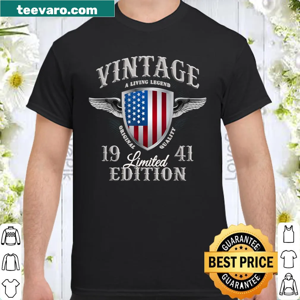 Vintage T-shirt celebrating a 79th birthday, born in 1941.