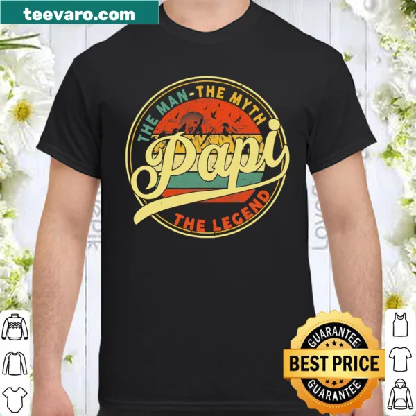 Vintage Papi Man Myth Legend shirt for grandpas.