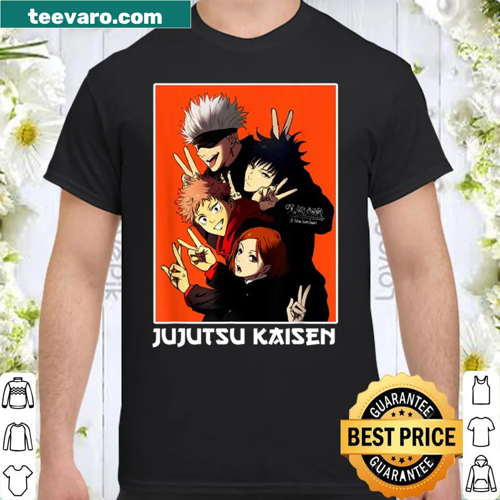Vintage t-shirt featuring classic anime and manga characters from jujutsu arts