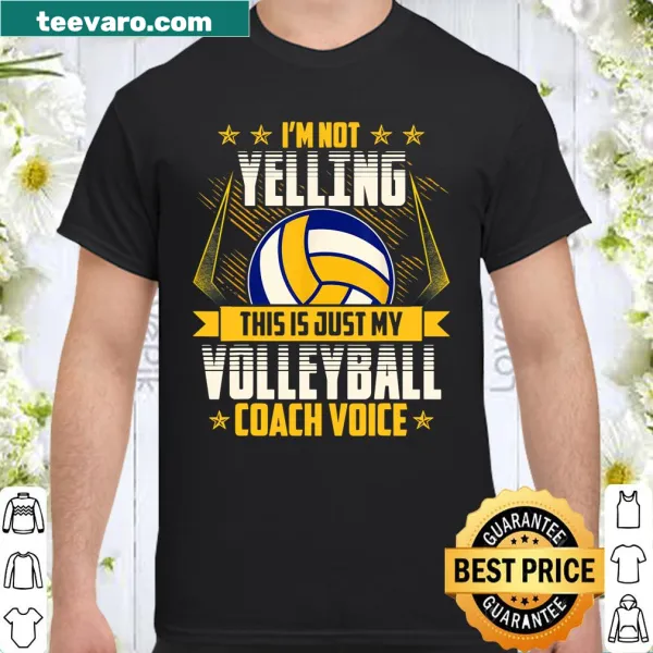 T-shirt celebrating volleyball coaches and their motivating voices