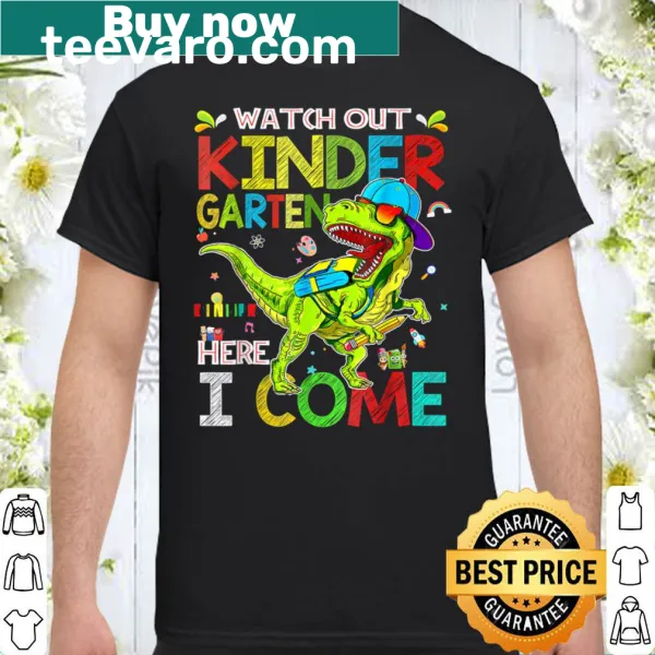 Playful dinosaur T-shirt for kids starting kindergarten