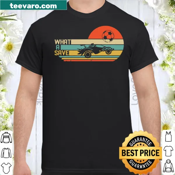 What a Save RC Soccer Car League shirt with bold typography