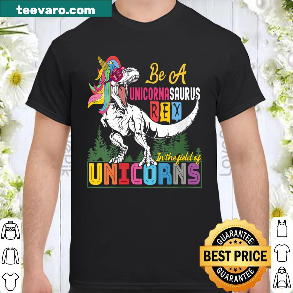 Funny shirt featuring a phrase about being a unique unicorn dinosaur.