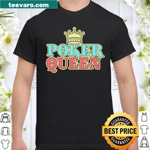 Funny poker-themed shirt for women with gaming graphics