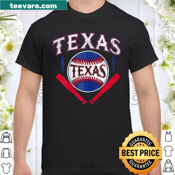 Vintage distressed Texas Baseball shirt for women