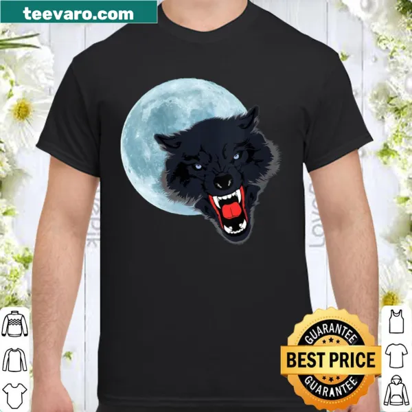 Illustration of a wolf under the moon for women.