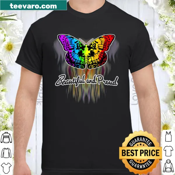 Inspirational V-neck shirt with message promoting beauty and confidence