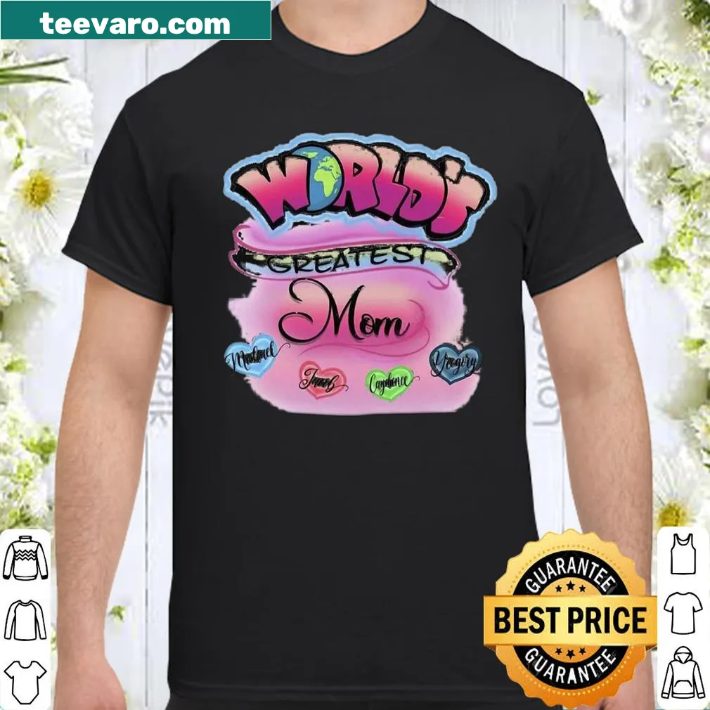 Shirt with 'World's Greatest Mom' text