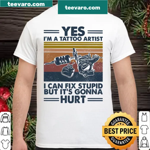 Funny tattoo artist shirt with humorous text