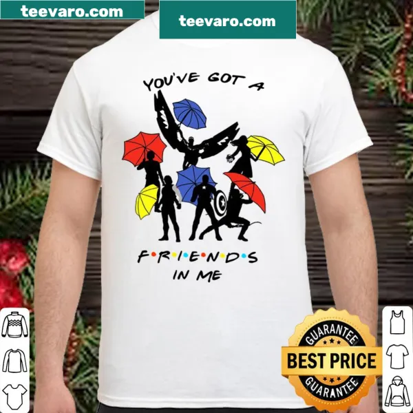 Marvel-themed shirt with a friendship message