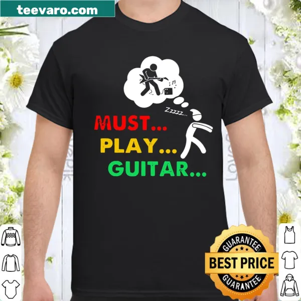 Shirt featuring a guitar graphic