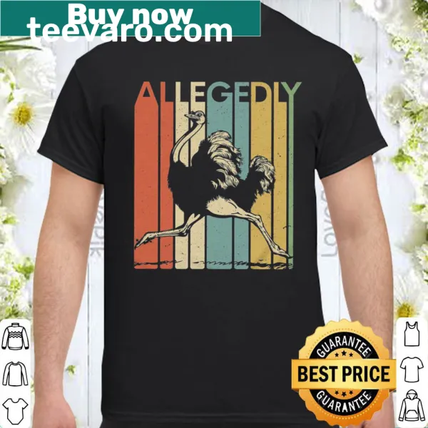 Playful ostrich graphic t-shirt featuring whimsical design.