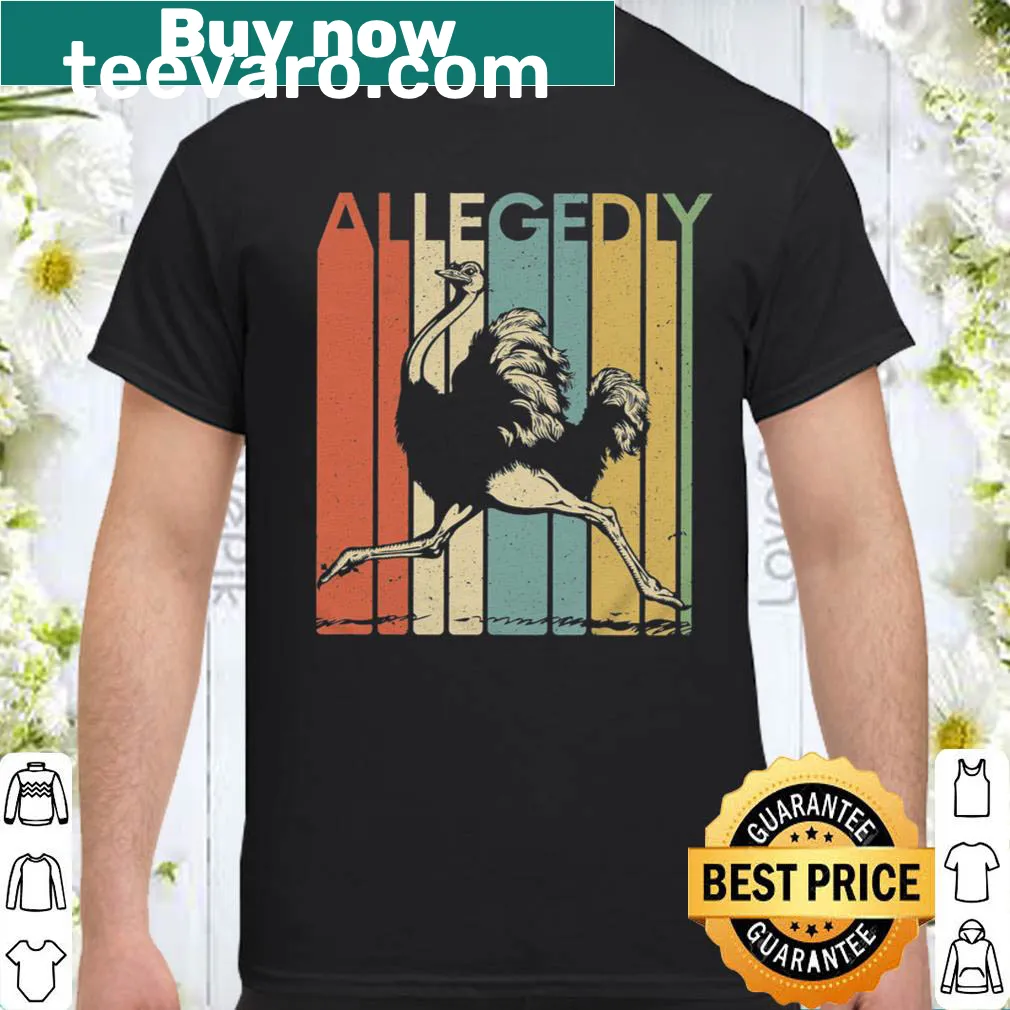 Playful ostrich graphic t-shirt featuring whimsical design.