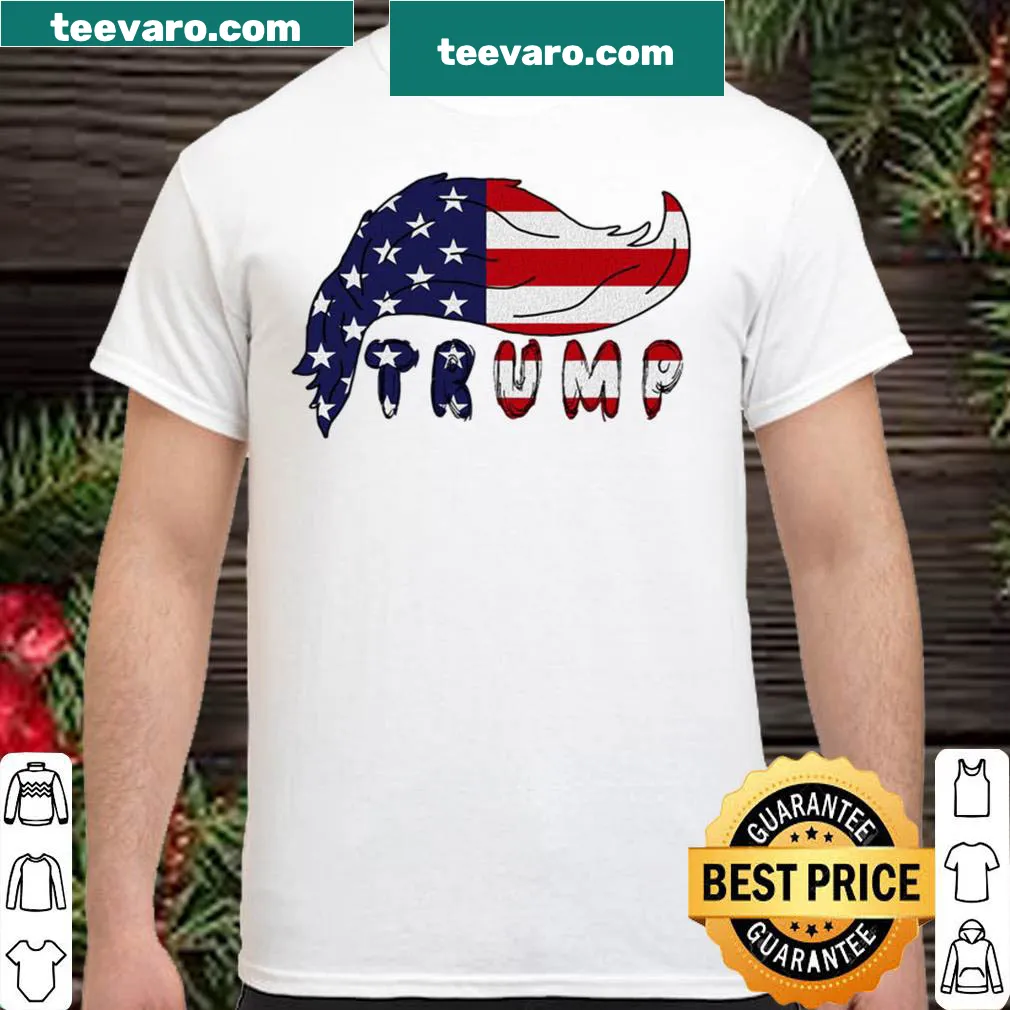 Trump 2024 T-shirt featuring a humorous graphic of Trump's hair