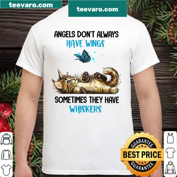Whimsical design of angelic figures with whiskers, celebrating pets
