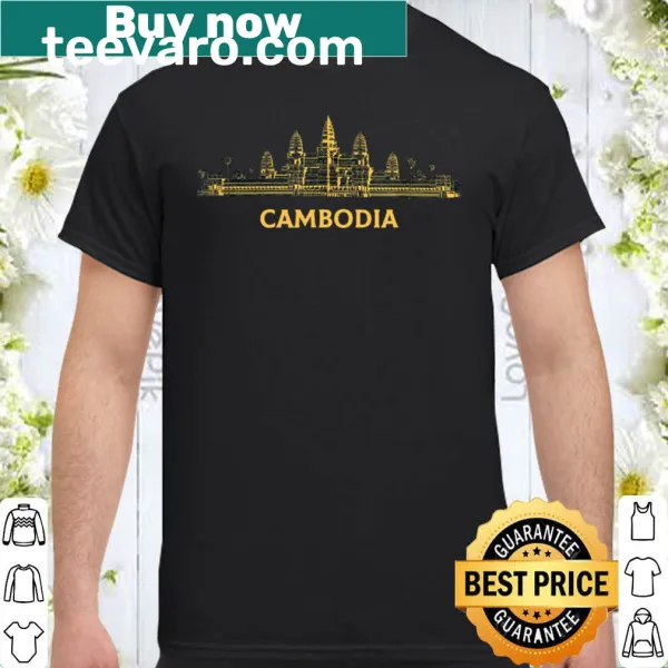 T-shirt featuring an illustration of Angkor Wat for travel enthusiasts