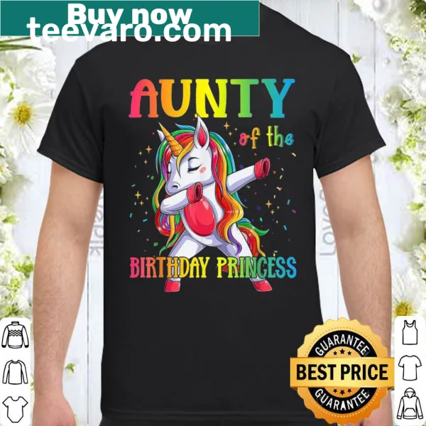 Cute aunty shirt with dabbing unicorn design