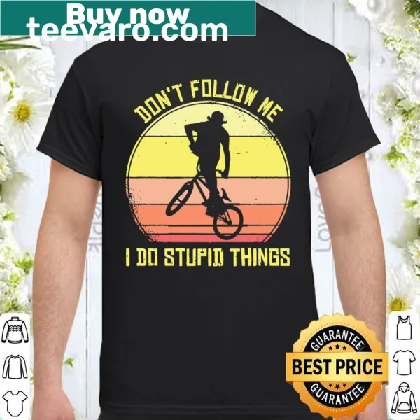 BMX themed shirt with playful warning