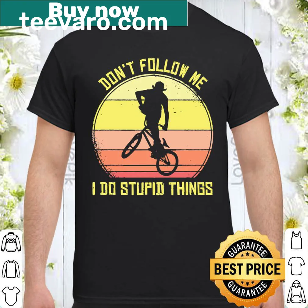 BMX themed shirt with playful warning