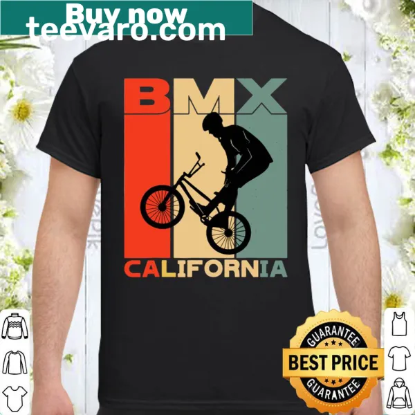 Vintage distressed shirt with a big stripe design for BMXers