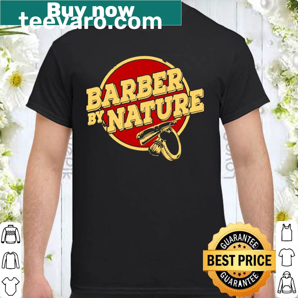 Barber shirt with prominent barber text design