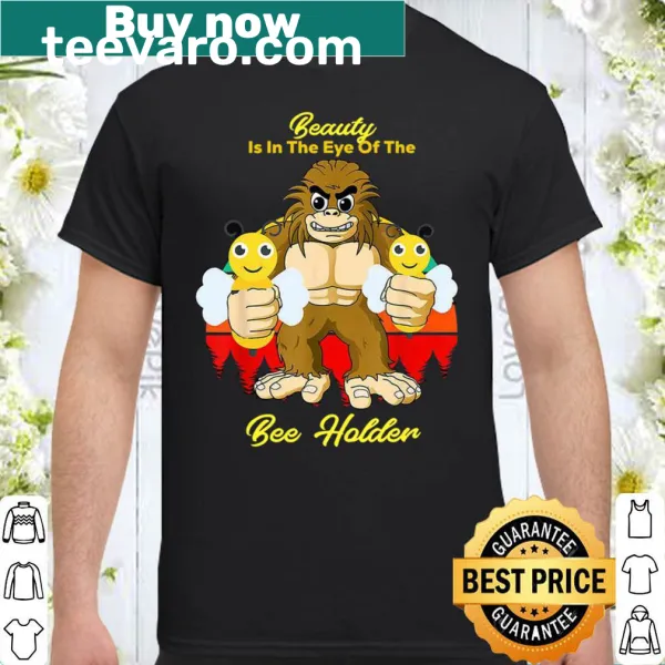 Witty Bigfoot illustration with phrase about beauty and perception