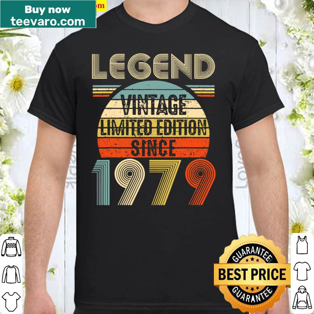 Vintage-style shirt celebrating being a 'Legend Since 1979'