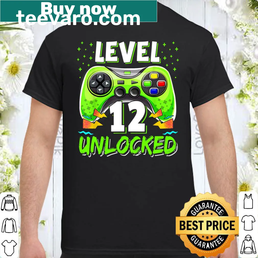 12th birthday shirt with video game controller design